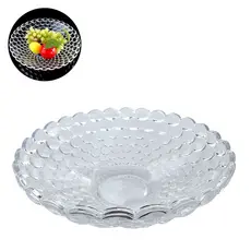 Centro de Mesa Bubbles Fruteira de Vidro Redonda