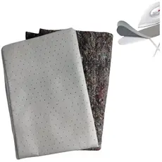 Kit Manta 1,40x40cm + Forro Termico 1,45x50cm De Tabua De Passar Roupa Cor Cinza Forro Com Cordão