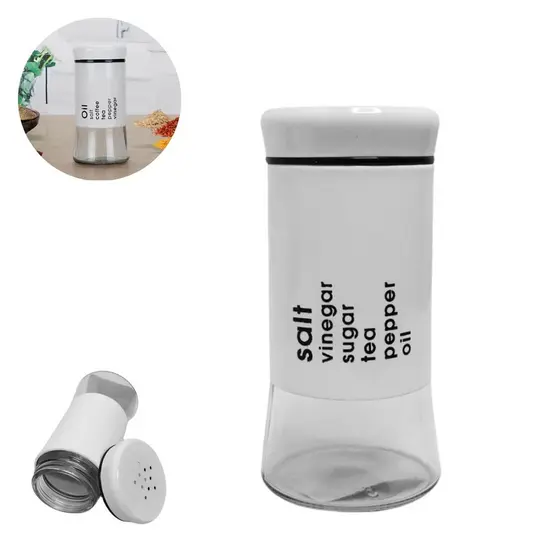 Porta-Tempero 100ml Vidro Resistente com Tampa Ergonômica