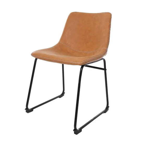 Cadeira Para Mesa De Jantar Cozinha Sala Luxo Munich Bruna Caramelo Vintage