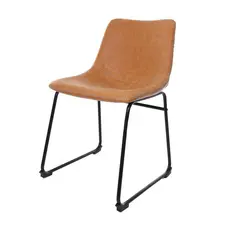 Cadeira Para Mesa De Jantar Cozinha Sala Luxo Munich Bruna Caramelo Vintage