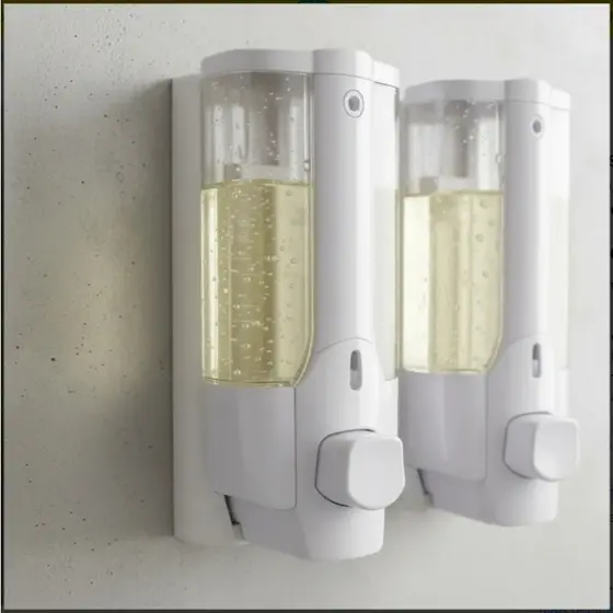 Kit com 2 Dispensers para Sabonete Líquido/Shampoo/Detergente/ Álcool Gel 350ml (sem chave)