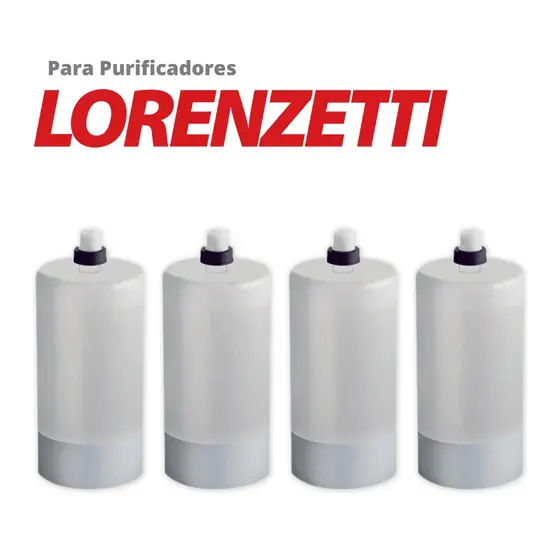 Kit 4 Refil Filtro Acqua Bella e Vitale Rv-01 Compatível Lorenzetti Hf-01 Carvão Ativado Água Limpa