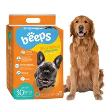 Tapete Higiênico Para Cães Beeps Training Pads Pequeno Grande Porte Tamanho 80x60cm Pacote 30 Un.