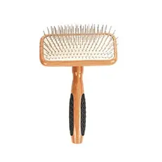 Escova Pet Bass de Bambu Com Pinos (Formato Rasqueadeira) Lisa