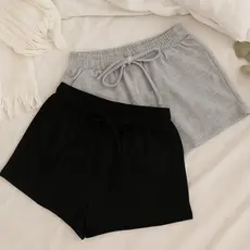 Short Feminino Moletinho Moletom Liso Bolso Lateral Elástico Cores Tendência