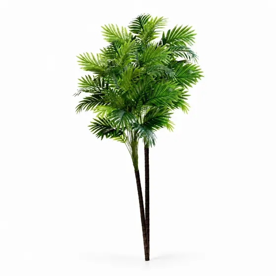 Planta Decorativa 2 Coqueiros Enfeite Sala 36 Folhagens Árvore Palmeira 130 Cm Sem Vaso