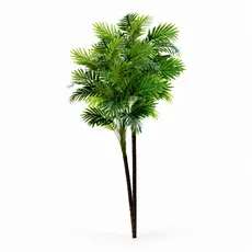 Planta Decorativa 2 Coqueiros Enfeite Sala 36 Folhagens Árvore Palmeira 130 Cm Sem Vaso