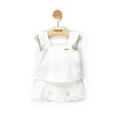 Conjunto Menina Blusa e Short Saia Tricoline Floral - Colorittá