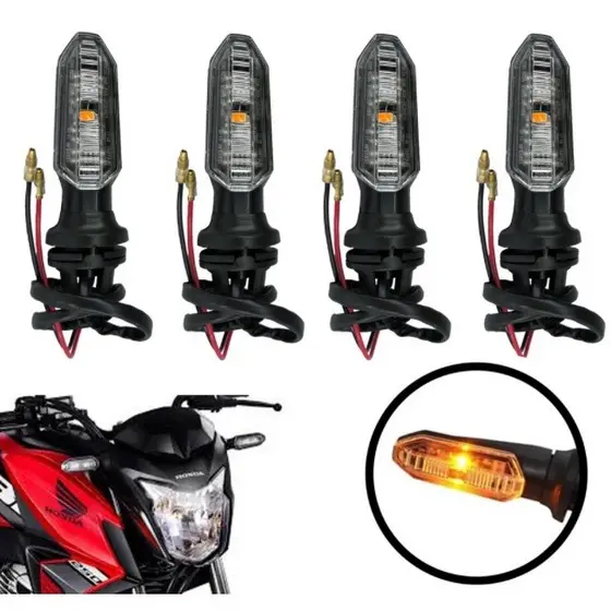 Kit 4 Pisca Led Seta Honda Cb250f CbTwister 2019 Titan Fan