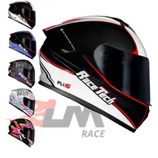 Capacete Fechado Moto Race Tech Hit Plus Faster Draw + Narigueira Masculino Feminino Original Novo
