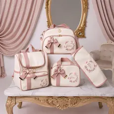 Bolsas Maternidade Personalizado Conjunto de Super Luxo 4 Peças Essenciais