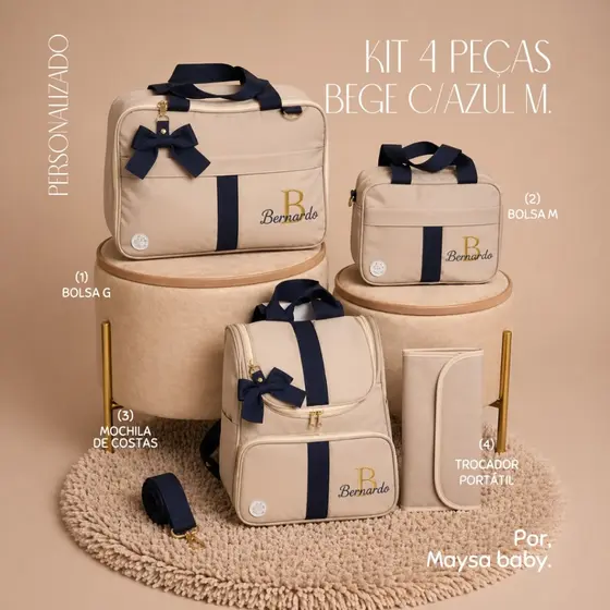 Bolsas Maternidade 4 peças Personalizados
