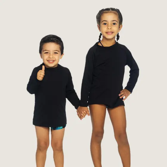 Blusa Uv Térmica Infantil Proteção 50fps+ Menina e Menino 12 anos Camisa Esportiva