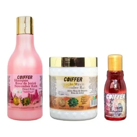 Kit November Rain Coiffer 3 Passos para Limpar, Hidratar e Nutrir