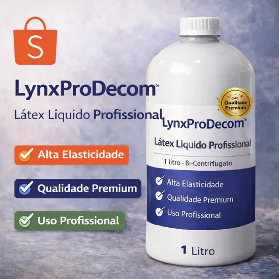 Látex Líquido Natural 1 litrol Bi-Centrifugado Alta Elasticidade Para Moldes Máscaras Cosplay