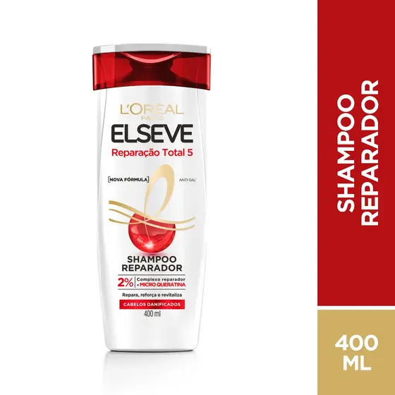 Shampoo L'Oréal Paris Elseve Reparação Total 5+ 400ml