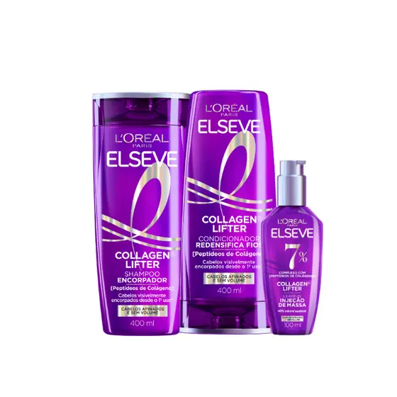 Kit Colágeno Lifter L'oréal Paris Shampoo + Condicionador + Sérum