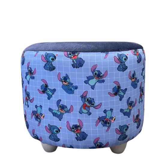 Puff Infantil Menino- Estampado Azul Decorativo Quarto Criança Sala Banquinho