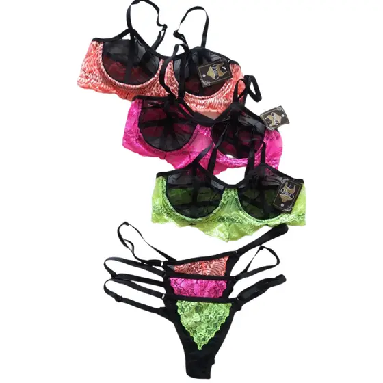 Conjunto tule e renda, modelo Liz,alças regulaveis, calcinha regulagem na lateral
