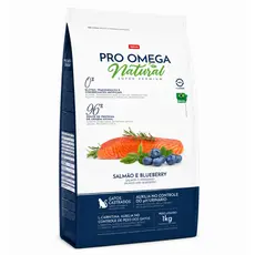 Ração Pro Omega Natural Gatos Castrados 1kg Super Premium Salmão e Blueberry