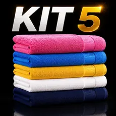 Kit 5 Toalhas Banho Banhão Spa Deluxe 100% Algodão Ótima Absorção