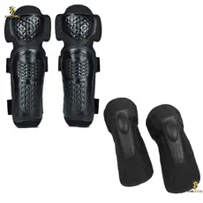 Kit Joelheira + Cotoveleira Motocross Trilha Enduro Pro Tork Titanium Plástico Injetado Preto
