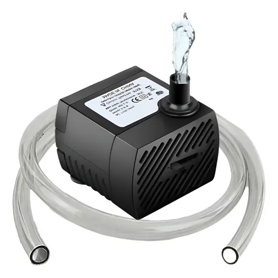 Bomba Bivolt Submersa Bombinha Motor Aquário Fonte Bebedouro Pet 180l/h Cabo 120cm Cascata