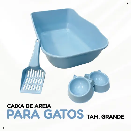 Caixa de Areia GRANDE LUXO Bandeja Higiênica para Gatos - DURAPETS