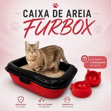 Caixa Areia Furbox Bandeja Banheiro Gato Grande Peneira Alta Funda Sanitário Inteligente Durapets
