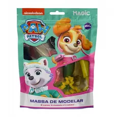 Massa modelar 6 cores 3 molde 1 rolinho - patrulha canina me