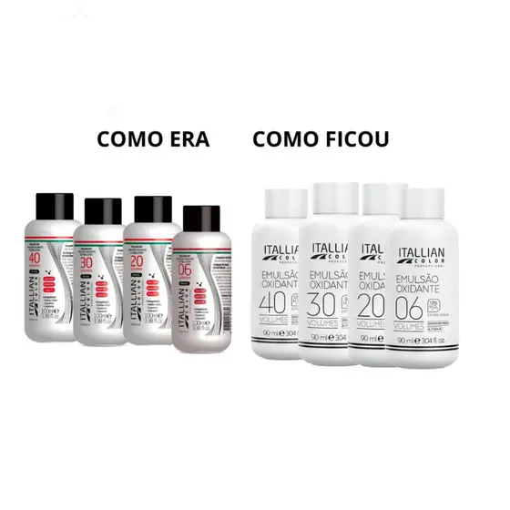 AGUA OXIGENADA / EMULSÃO OXIDANTE ESTABILIZADA 100ml |OX 06/20/30/40 - ITALLIAN color
