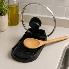 BASE LIMPA AIME STORE – PORTA COLHER + DESCANSO DE TAMPA DE PANELA – ORGANIZADOR DE BANCADA (VARIAÇÃO DE COR)