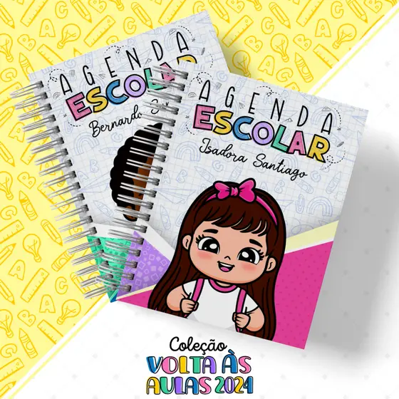 Coleção Volta Aulas Candy Agenda Infantil 2026 - Agenda escolar