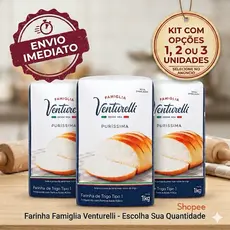 Farinha Venturelli 1kg Purissima - Farinha de Trigo Venturelli Tipo 1