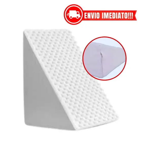 Travesseiro Encosto Triangular Repouso Leitura Capa Com Ziper - Encosto Anatômico Pós Cirurgico