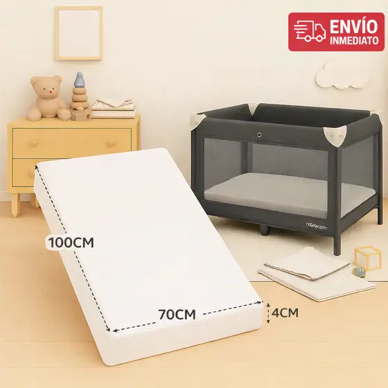 Colchão Colchonete para Berço 100x70cm Starx Dobrável e Portátil - Extra Macio