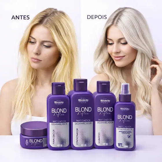 Kit Matizador Loiro 5 itens shampoo | Condicionador | Creme de Pentear | Mascara | Spray térmico