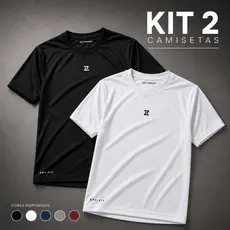 Kit 2 Camisetas Masculina Academia Dry Fit Corrida Esportiva Refletiva Plus Size G1/G2/G3