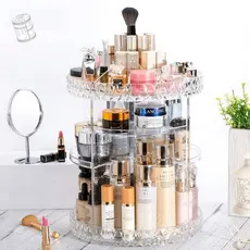 Organizador de maquiagem Acrílico  Giratório 360º Suporte Para Cosméticos