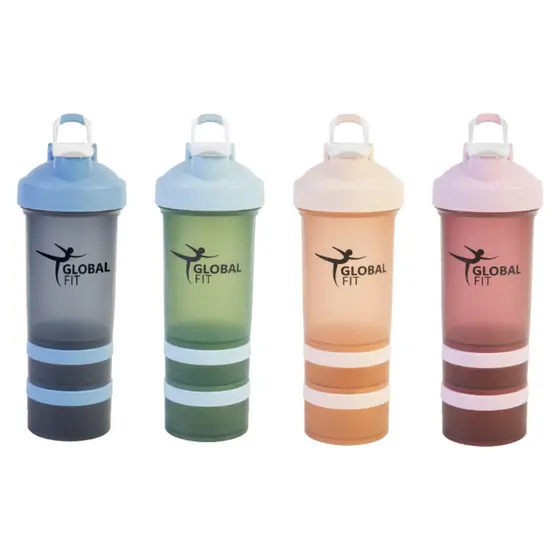 Coqueteleira Academia Shaker 600ml Várias Cores - Com Mola