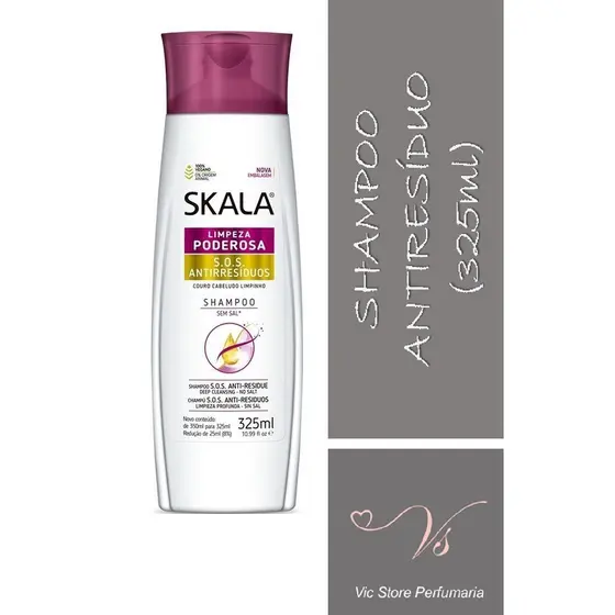Shampoo Anti-Resíduos Skala Limpeza poderosa 325ml