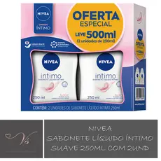 Nivea Sabonete Líquido Íntimo Suave 250ml Com 2und