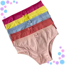 Calcinha Infantil Microfibra Poliamida Lisa Feminina Menina forro 100% Algodão Cotton 2 a 11 anos