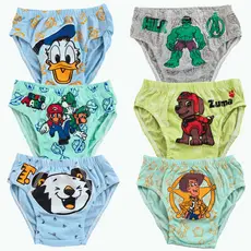Kit Cueca Infantil Menino 100% Algodão Personagens Estampas Divertidas
