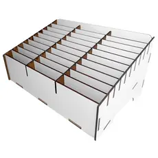 Organizador de Celular para Assistência e Oficina Porta Comandas Para Restaurantes Cor Branca Capacidade 30 Celulares em MDF Branco Uma Face  Sem Abas