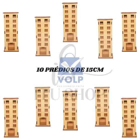 Kit C/10 Prédios 15 cm Vingadores Heróis Mdf Festa Aniversário Maquete Projeto Escolar Trabalho