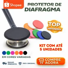 Protetor de diafragma para estetoscopio - Pink, Azul, Branco, Preto, Verde, Vermelho e Laranja