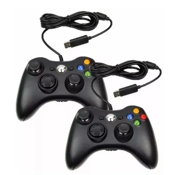 Controle De Xbox 360 Com Fio Para Video Game e PC/ Fat E Pc Joystick Jogo