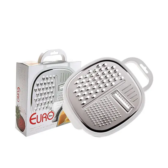 Conjunto Pote Ralador 3 em 1 Branco Euro